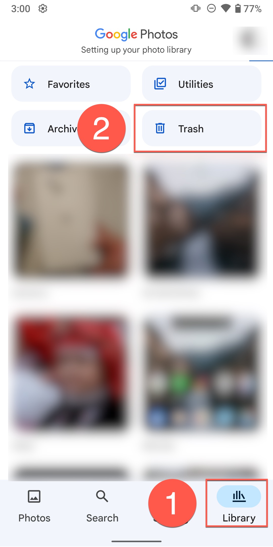 trash folder photos app android