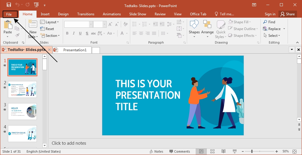powerpoint presentation restore