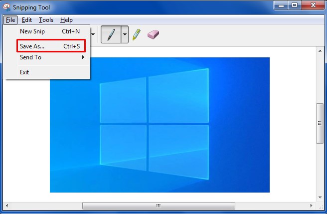 Snipping tool interface