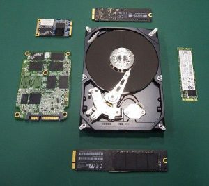 inside view of an SSD disk