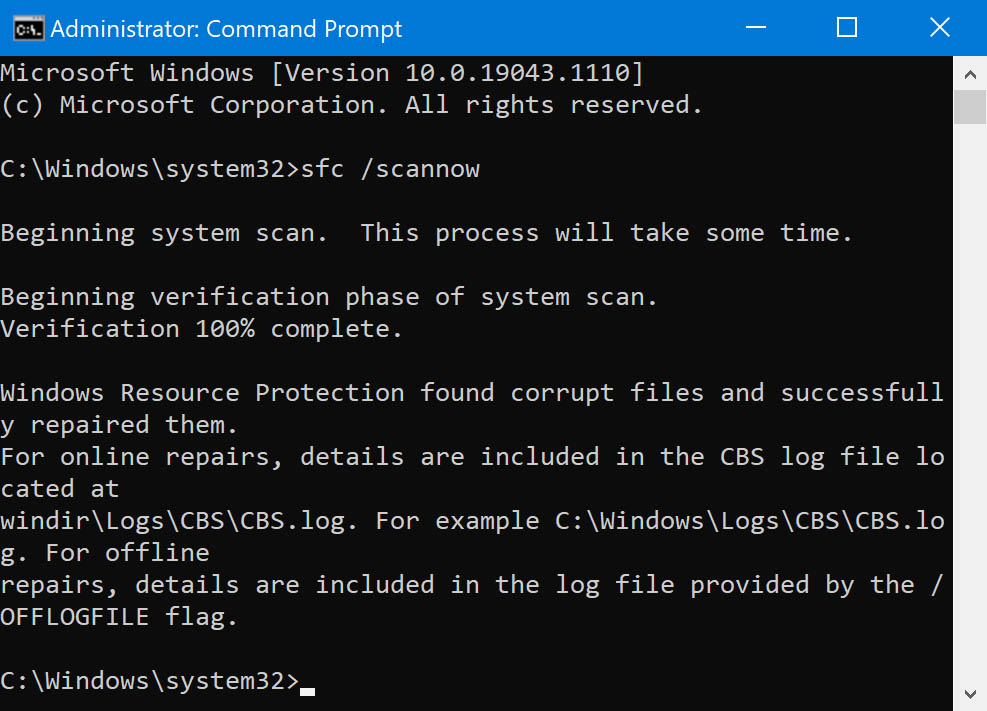 use sfc command in command prompt