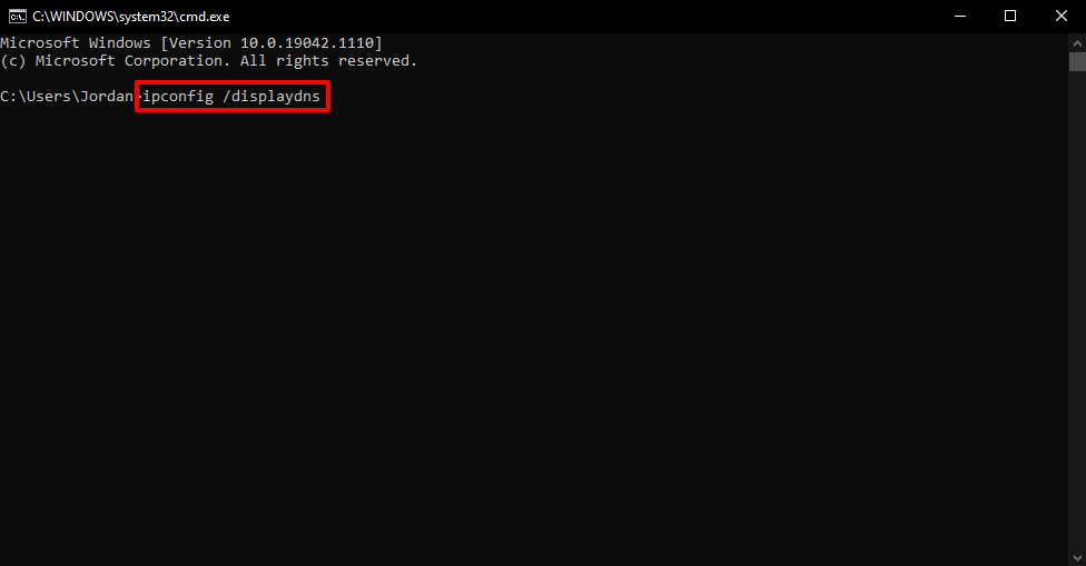 The command to display your DNS cache.