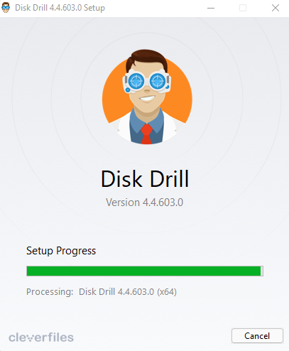 disk drill is intalling