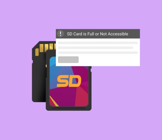 sd card is full or not accessible