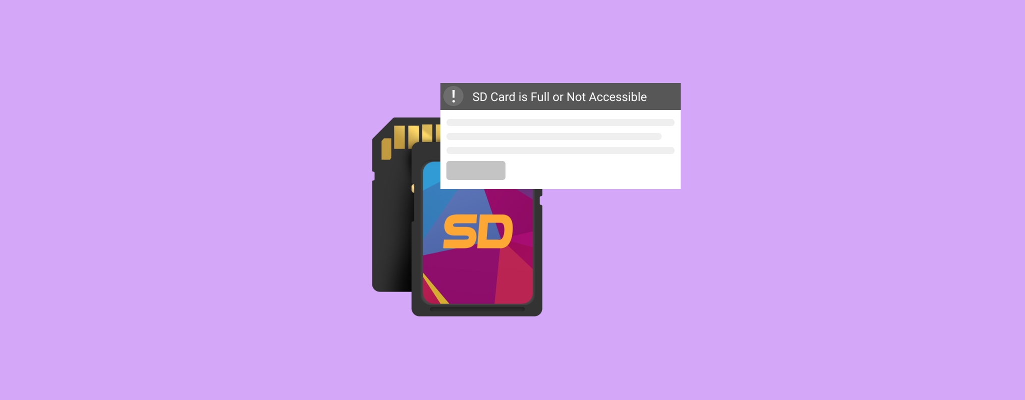 sd card is full or not accessible