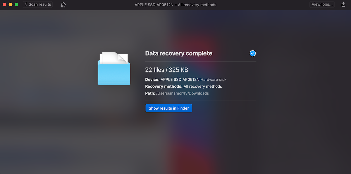 view recovered folder on disk drill Mac