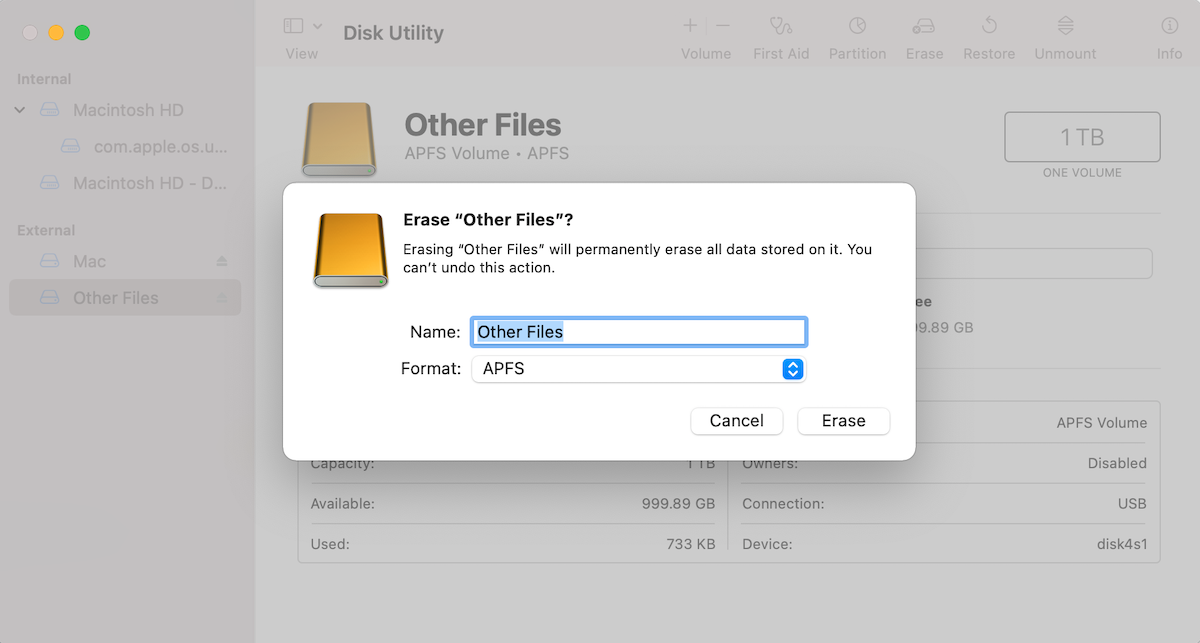 how to format partition on Mac
