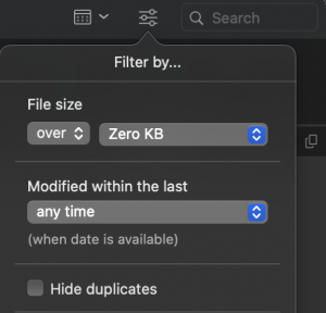 filters for files