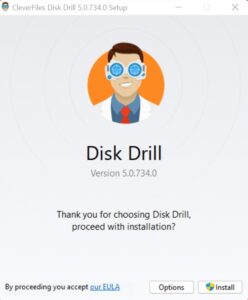 install disk drill and launch