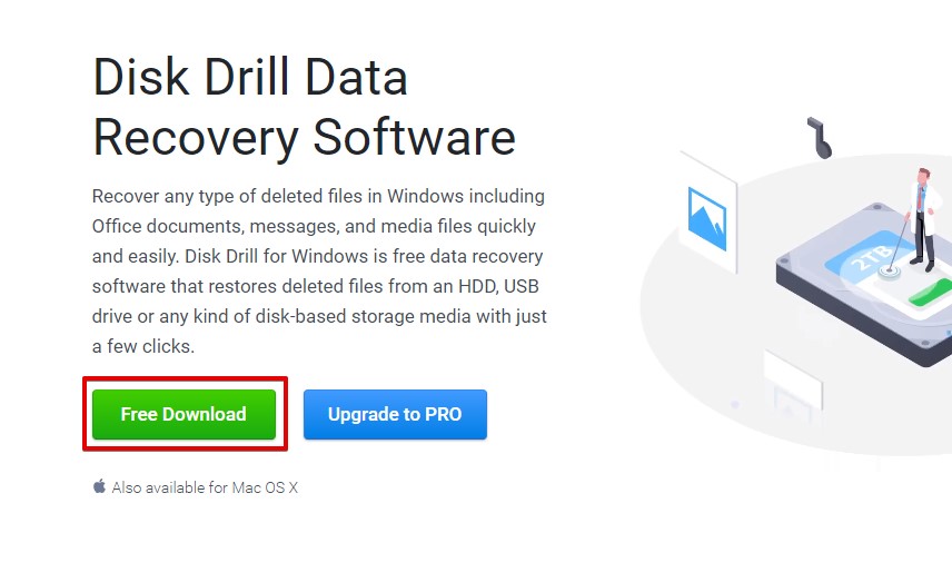 Downloading Disk Drill.