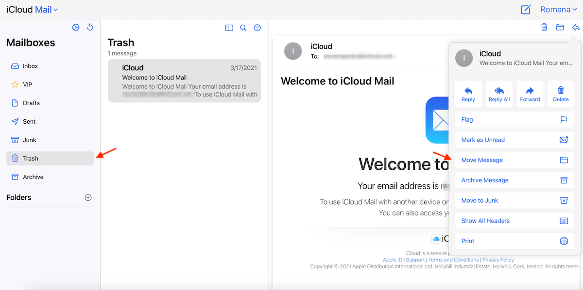 how to recover deleted iCloud email on Mac