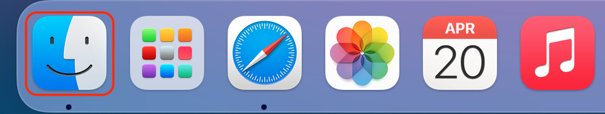 finder icon on dock