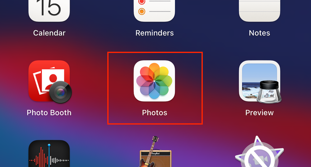 photos icon on launchpad mac
