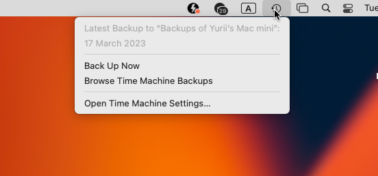 enter time machine on mac