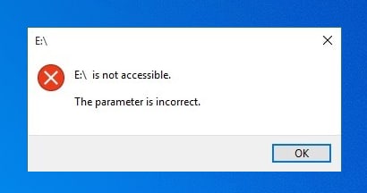 Parameter is Incorrect error message