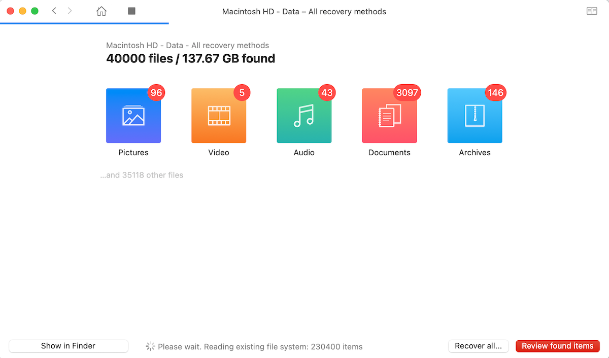 view discovered files mac disk drill