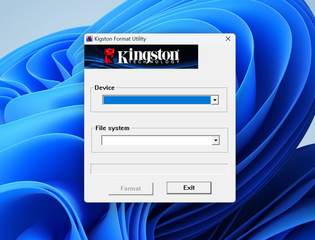 Kingston Format Utility.