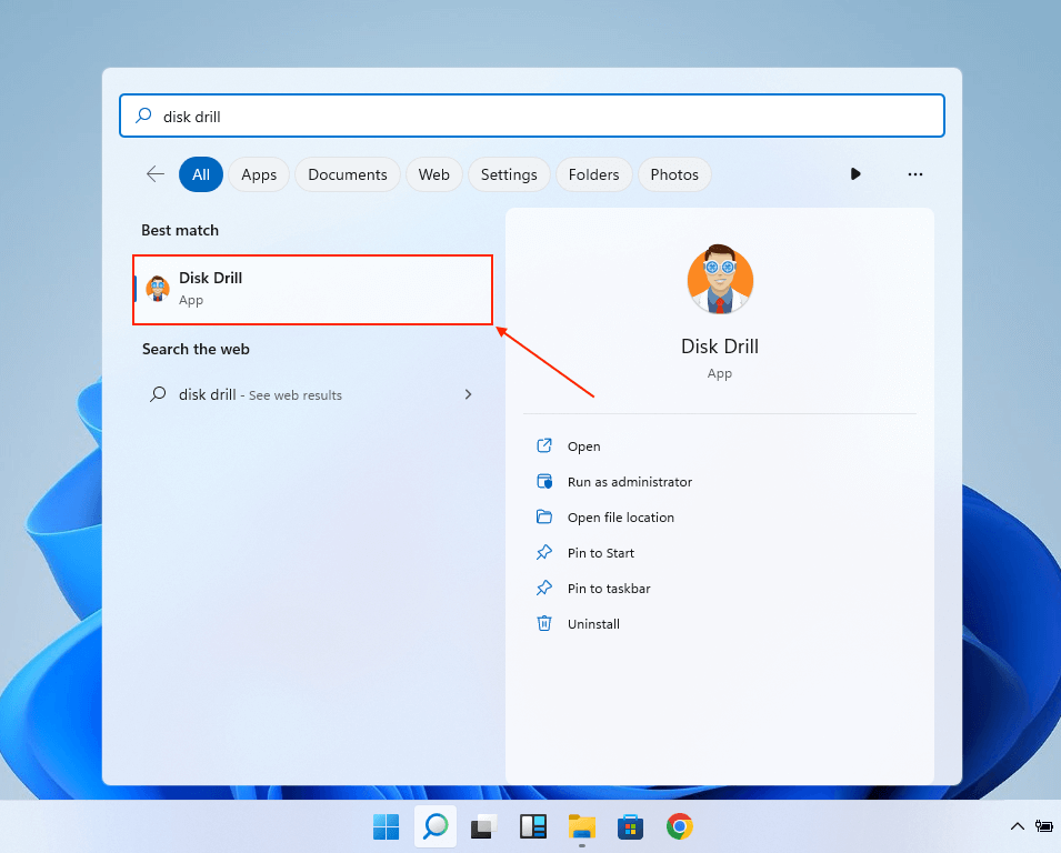 Disk Drill app in Windows Desktop