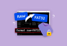 convert raw file system to fat32