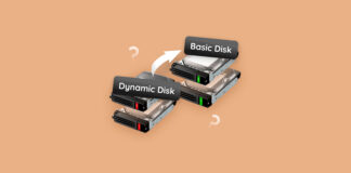 convert dynamic disk to basic