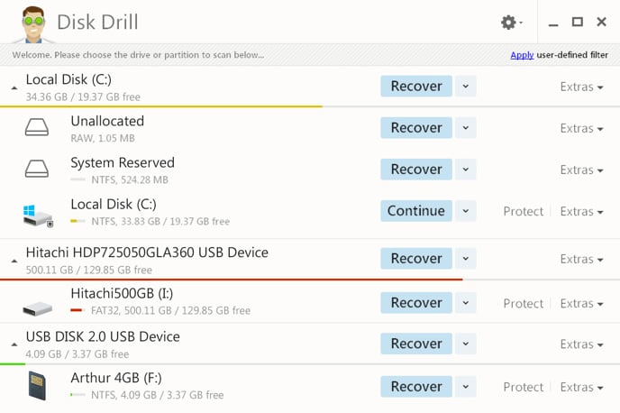 Disk Drill récupère des fichiers perdus depuis presque tous les dispositifs