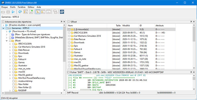 DM Disk Editor et Data Recovery Software récupération de fichier