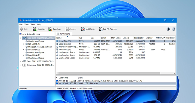 Active Partition Recovery Datenrettungsprogramm