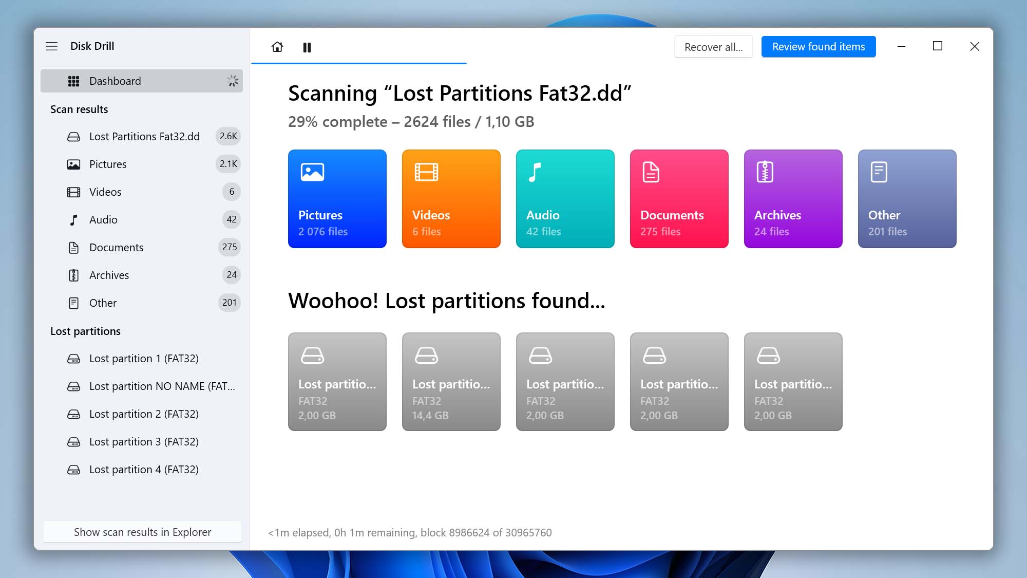 free partition find and mount raw win10